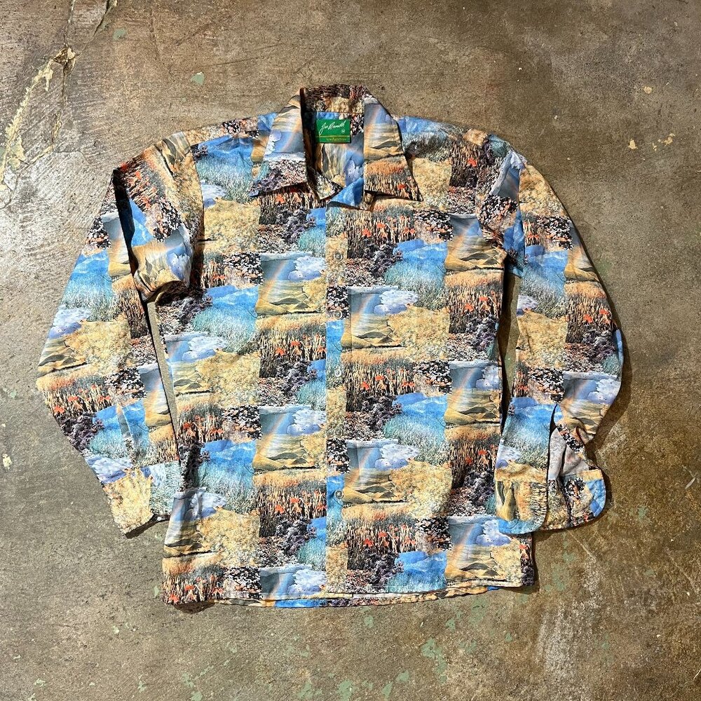 Vintage 1970s Joe Namath by Arrow All-over Photo Print Shirt